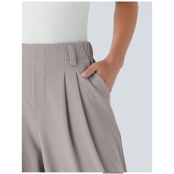 Halara High Waisted Plicated Side Pocket Wide Leg Waffle Pants Sz Small Womens G - Picture 7 of 10